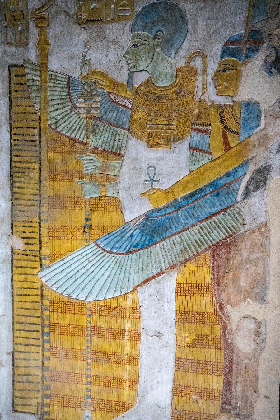Бог Птах и Богиня Маат, сцена из гробницы Рамсеса III (KV11)